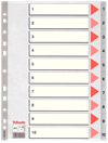 Esselte register PP 1:10, A4, grå